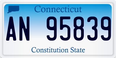 CT license plate AN95839