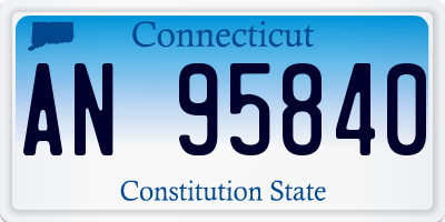 CT license plate AN95840