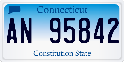 CT license plate AN95842