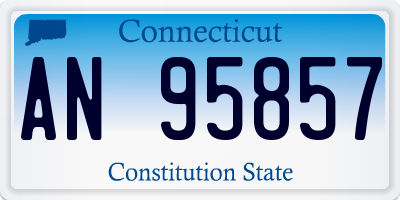 CT license plate AN95857