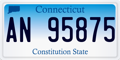 CT license plate AN95875