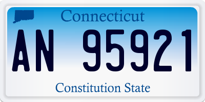 CT license plate AN95921