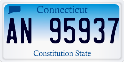 CT license plate AN95937