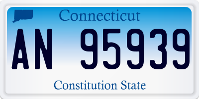 CT license plate AN95939