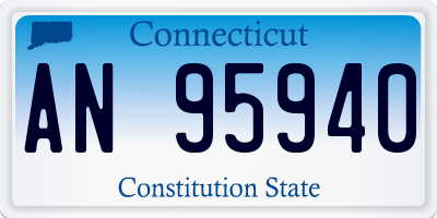 CT license plate AN95940