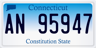 CT license plate AN95947