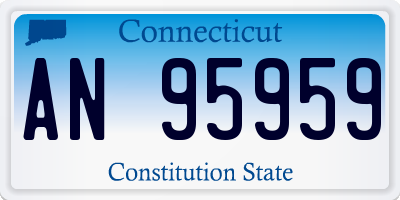 CT license plate AN95959