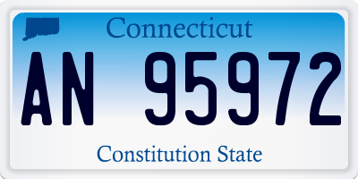 CT license plate AN95972