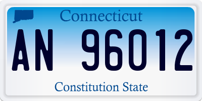 CT license plate AN96012