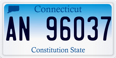 CT license plate AN96037