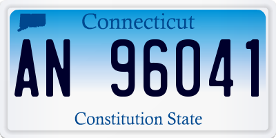 CT license plate AN96041