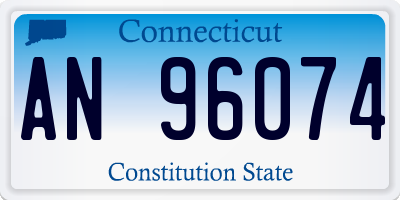 CT license plate AN96074