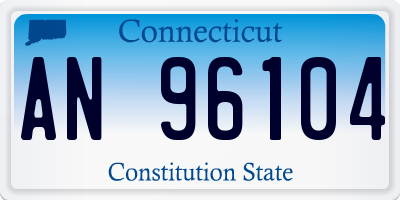 CT license plate AN96104