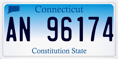 CT license plate AN96174
