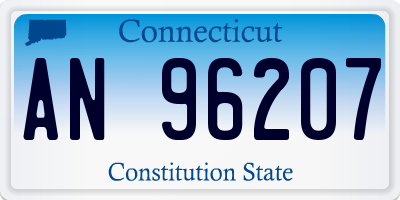 CT license plate AN96207