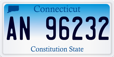 CT license plate AN96232