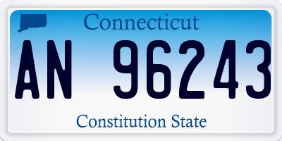 CT license plate AN96243