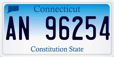 CT license plate AN96254
