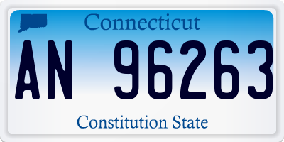 CT license plate AN96263