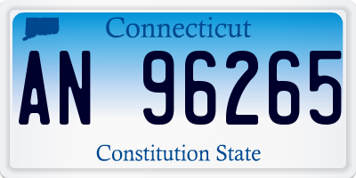 CT license plate AN96265