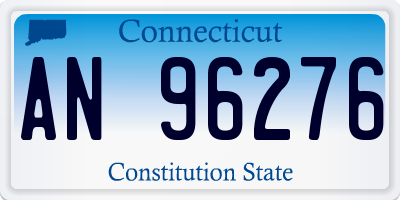 CT license plate AN96276
