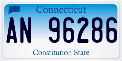 CT license plate AN96286