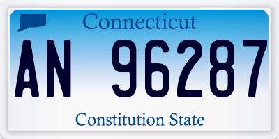 CT license plate AN96287