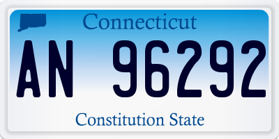 CT license plate AN96292