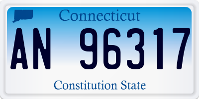 CT license plate AN96317