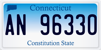CT license plate AN96330