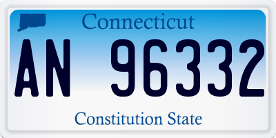 CT license plate AN96332