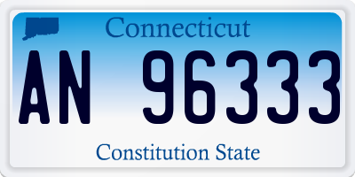 CT license plate AN96333