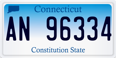 CT license plate AN96334