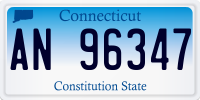 CT license plate AN96347