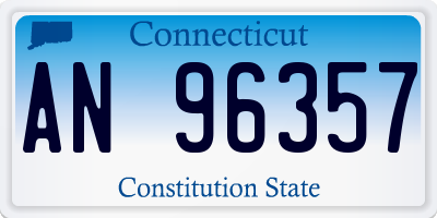 CT license plate AN96357