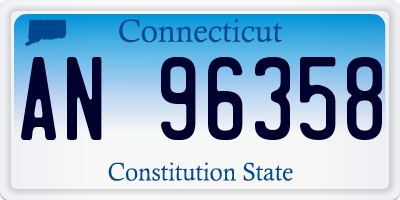 CT license plate AN96358