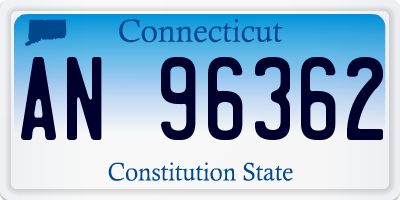 CT license plate AN96362