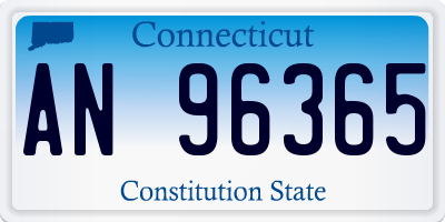 CT license plate AN96365