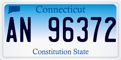 CT license plate AN96372