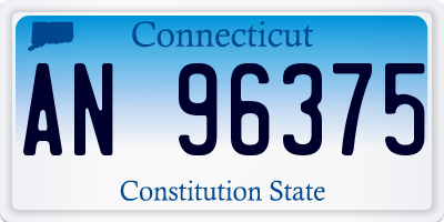 CT license plate AN96375