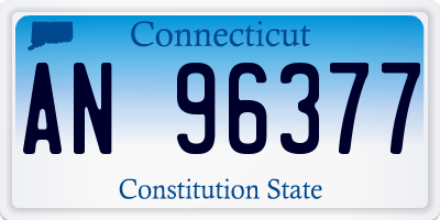CT license plate AN96377