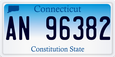 CT license plate AN96382