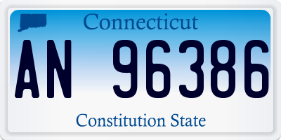 CT license plate AN96386