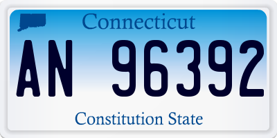 CT license plate AN96392