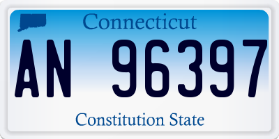 CT license plate AN96397