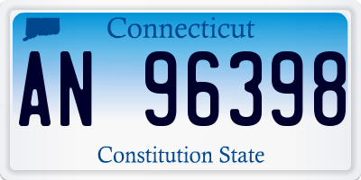 CT license plate AN96398