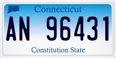 CT license plate AN96431
