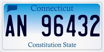 CT license plate AN96432