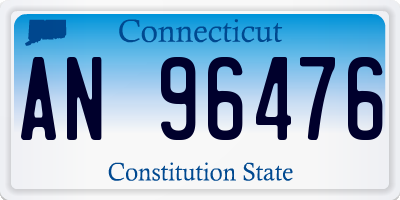 CT license plate AN96476