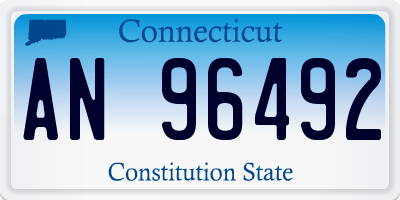 CT license plate AN96492